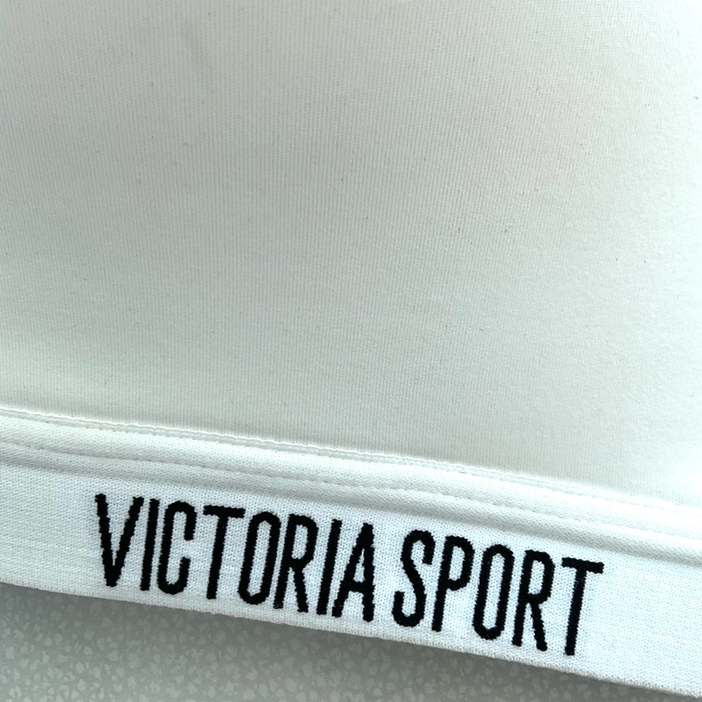 Victoria’s Secret Front Zip Sports Bra 34DDD White Maximum Support NWT - Picture 7 of 9